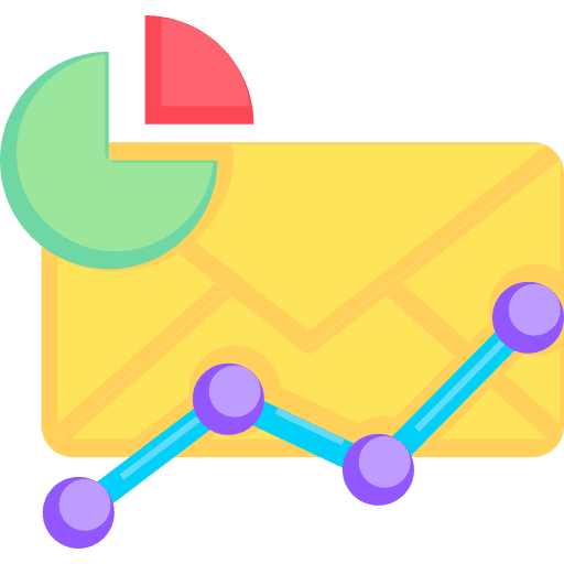 Icon of an Envelope With a Letter and a Magnifying Glass, Symbolizing Email Marketing Strategy.