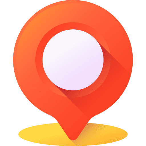 A White Circle Map Marker Icon.